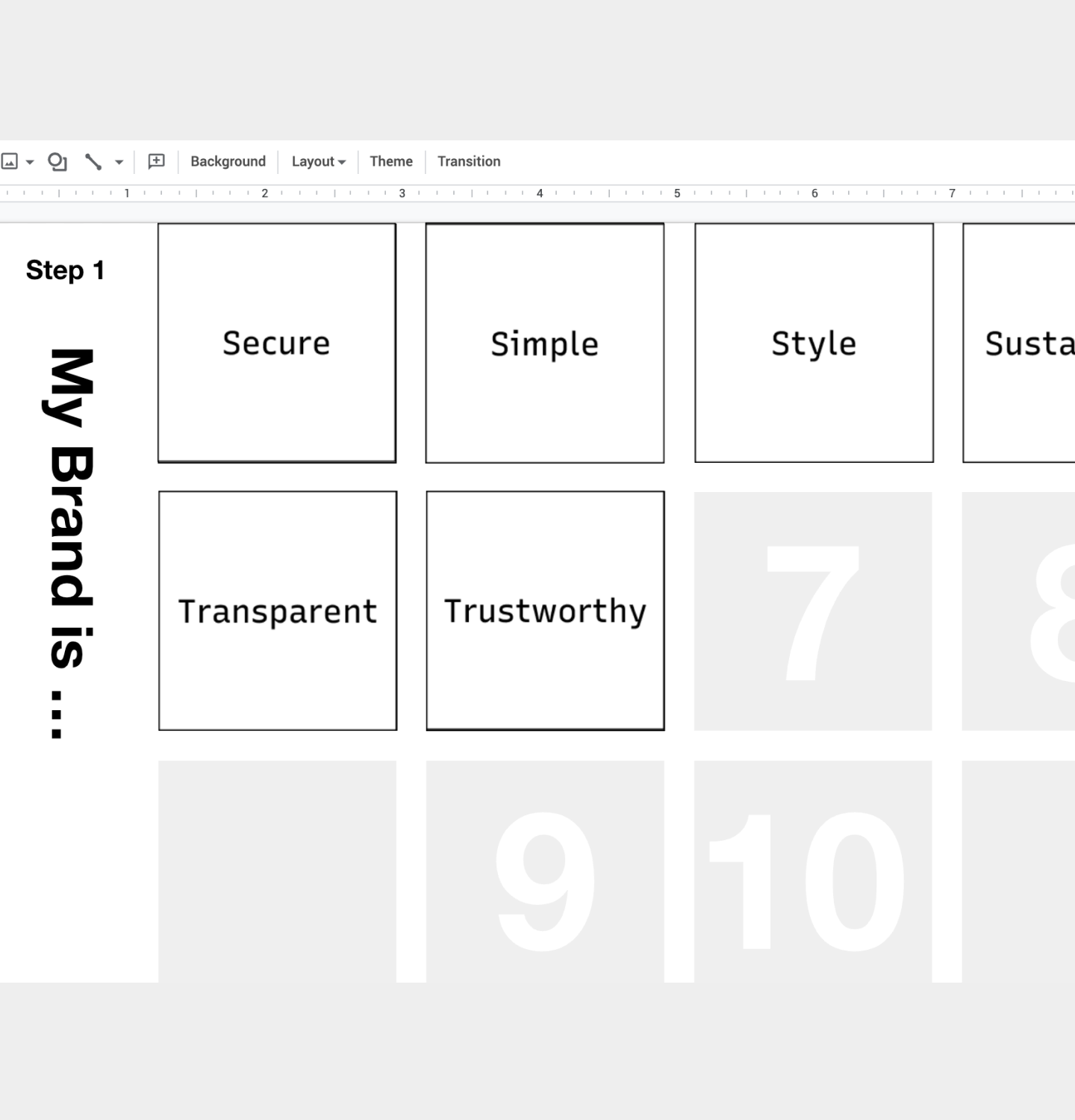 brand personality workshop background